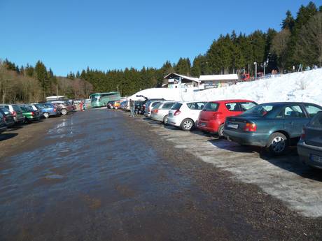 Eastern Bavaria (Ostbayern): access to ski resorts and parking at ski resorts – Access, Parking Pröller Skidreieck (St. Englmar)