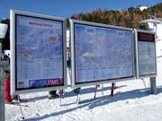 Piste map and current operating information at the Speikboden mountain station