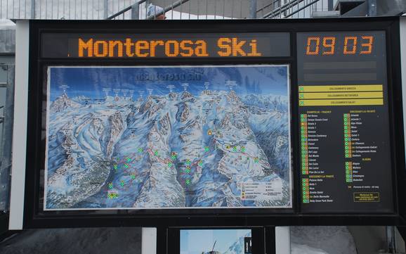 Valsesia (Valle della Sesia): orientation within ski resorts – Orientation Alagna Valsesia/Gressoney-La-Trinité/Champoluc/Frachey (Monterosa Ski)