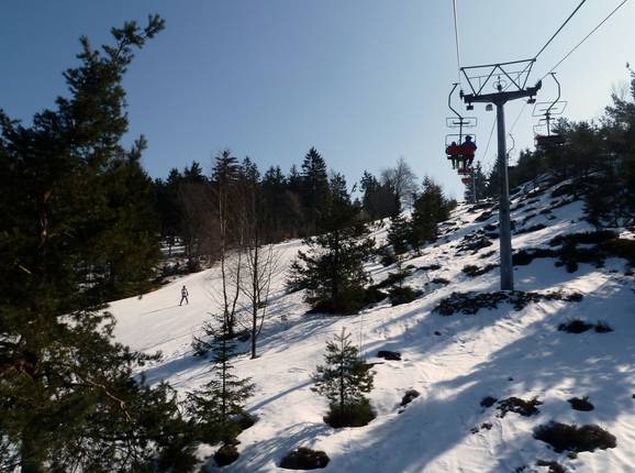 Ascent up the Silberberg with the double chair lift