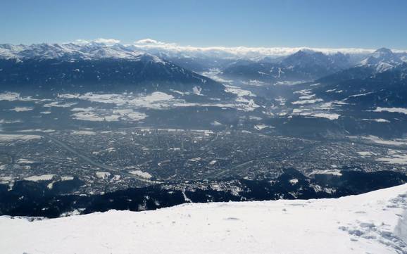 Biggest height difference in the Lower Inn Valley (Unterinntal) – ski resort Nordkette – Innsbruck