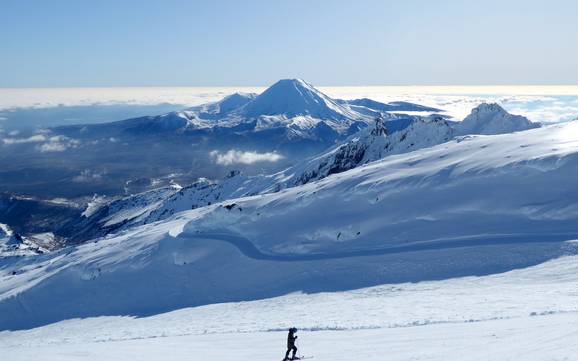 Biggest ski resort in the Tongariro National Park – ski resort Whakapapa – Mt. Ruapehu