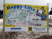 Trail map at the Happy Lift