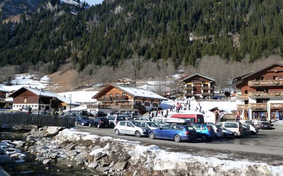 Val d'Illiez: access to ski resorts and parking at ski resorts – Access, Parking Les Portes du Soleil – Morzine/Avoriaz/Les Gets/Châtel/Morgins/Champéry