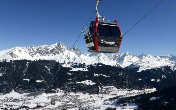 Biggest height difference in the Surses (Oberhalbstein) – ski resort Savognin