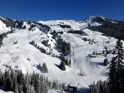 View of the Damüls ski resort