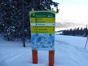 Slope signposting on the Hochwurzen