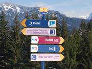 Another design, same function - Directional sign in Praz sur Arly