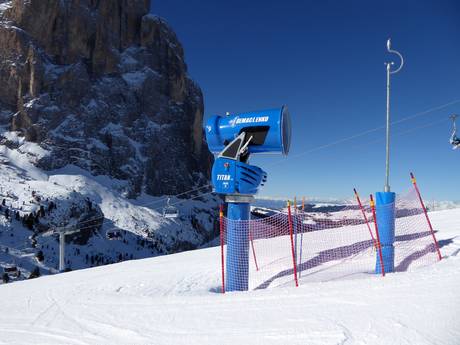 Snow reliability Rosengarten Group (Catinaccio) – Snow reliability Val Gardena (Gröden)