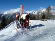 Snow cannon on the Venet