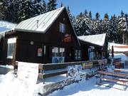 Ski huts at the Vlek F/G ski lift
