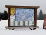 Slope information in the Megève ski resort