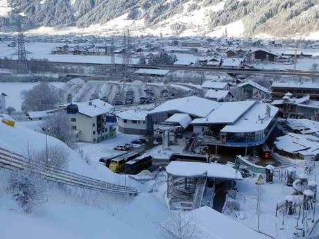 Zillertal Alps: access to ski resorts and parking at ski resorts – Access, Parking Zillertal Arena – Zell am Ziller/Gerlos/Königsleiten/Hochkrimml