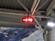 Temperature display in the ski hall