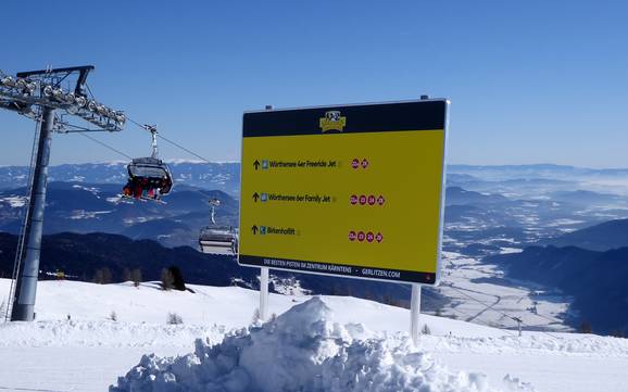 Villach Region: orientation within ski resorts – Orientation Gerlitzen