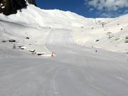 Easy and wide slopes characterize the ski resort