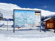 Information board showing updated statuses in the ski resort