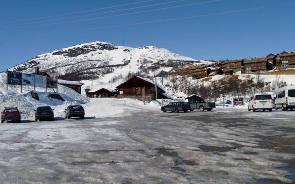 Setesdal: access to ski resorts and parking at ski resorts – Access, Parking Hovden