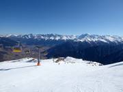 Panorama in the ski resort of Watles
