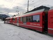 Davos-Glaris train station directly at the Rinerhorn lift.  