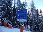 Slope signposting on the Reiteralm