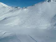 Beautiful powder snow slopes