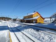 Geilo train station directly at the ski resort