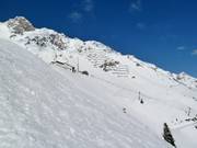 Difficult powder snow area beneath the Seegrube