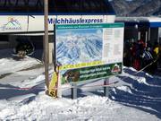 Information board at the Milchhäusl-6er-Express lift