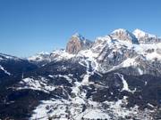 View of the slopes of Cortina d’Ampezzo