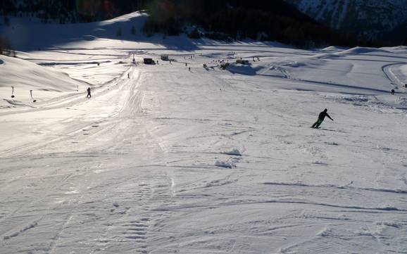 Ski resorts for beginners in the Val Bregaglia (Bergell) – Beginners Aela – Maloja