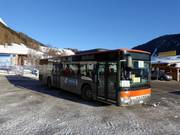 Ski bus at Belpiano (Schöneben) base station