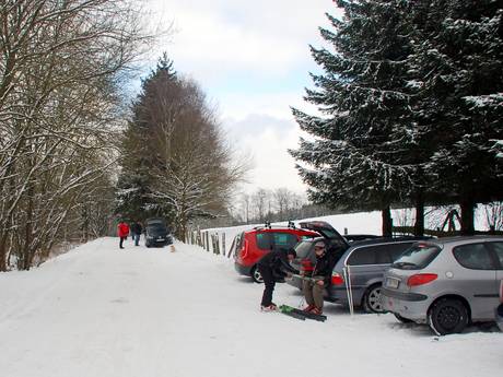 Rhenish Massif (Rheinisches Schiefergebirge): access to ski resorts and parking at ski resorts – Access, Parking Burbach
