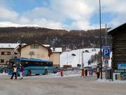 Parking spaces in the village of Livigno