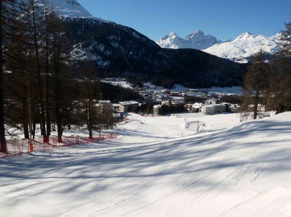 View from the ski area at Pontresina