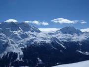 View of the ski resort of Corvatsch/Furtschellas
