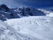 Morteratsch Glacier run with Piz Palü (3,900 m)