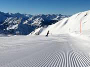 Very good slope preparation on the Nebelhorn