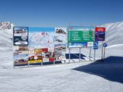 Piste map board in the ski resort