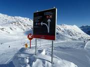 Signposting on the Pitztal Glacier