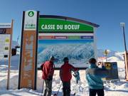 Information boards in the ski resort