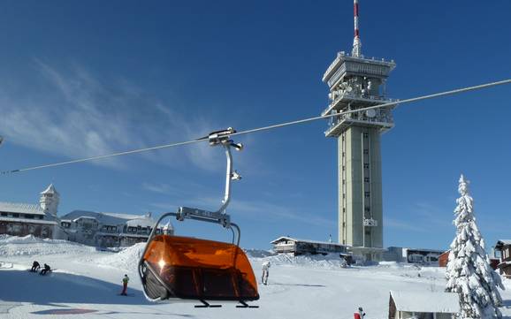 Biggest height difference in the Karlovy Vary Region (Karlovarský kraj) – ski resort Keilberg (Klínovec)