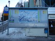 Information and piste map at the base station in Marilleva