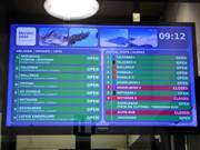 Digital information display at the base station