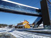 Geilo train station directly at the ski resort