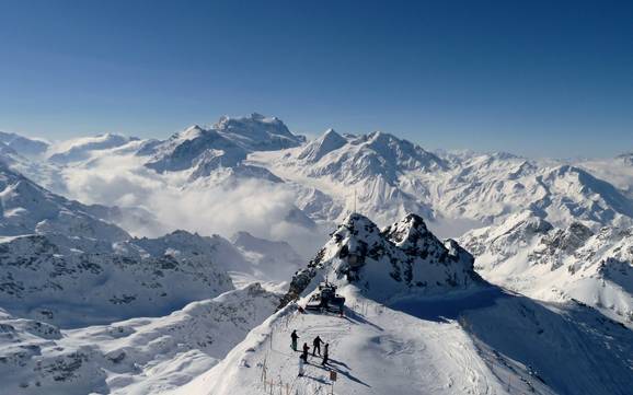 Biggest height difference in the Rhône Valley (Rhonetal) – ski resort 4 Vallées – Verbier/La Tzoumaz/Nendaz/Veysonnaz/Thyon