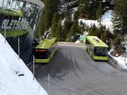 Ski buses at the Gamsgarten lift