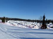 Winter camping right next to the ski resort of Ruka