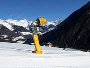 Efficient snow cannon in the ski resort of Speikboden