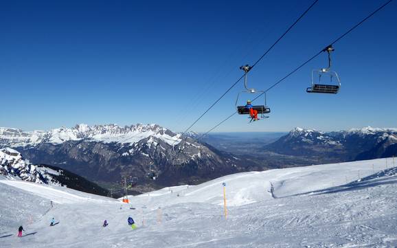 Highest ski resort in the Alpine Rhine Valley (Alpenrheintal) – ski resort Pizol – Bad Ragaz/Wangs